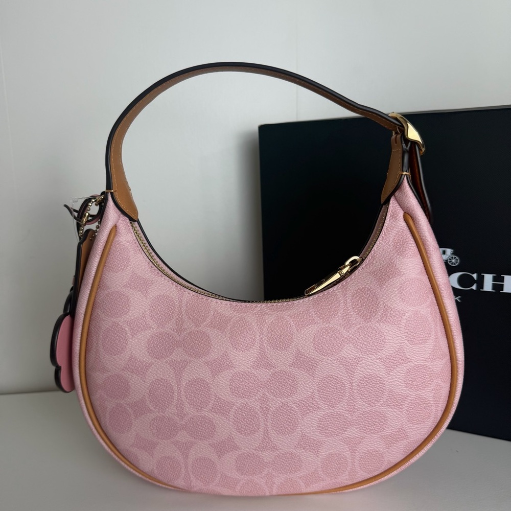 NWT Coach Emily Shoulder Bag In Signature Canvas With Charms - Picture 4 of 15